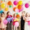 Light Pink Hot Pink Yellow Autumn Latex Balloons(Pink Orange Yellow)